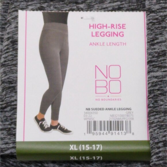 No Boundaries XL (15-17) Suede Ankle-Length High-Rise Womens Leggings - Grey - Picture 2 of 4
